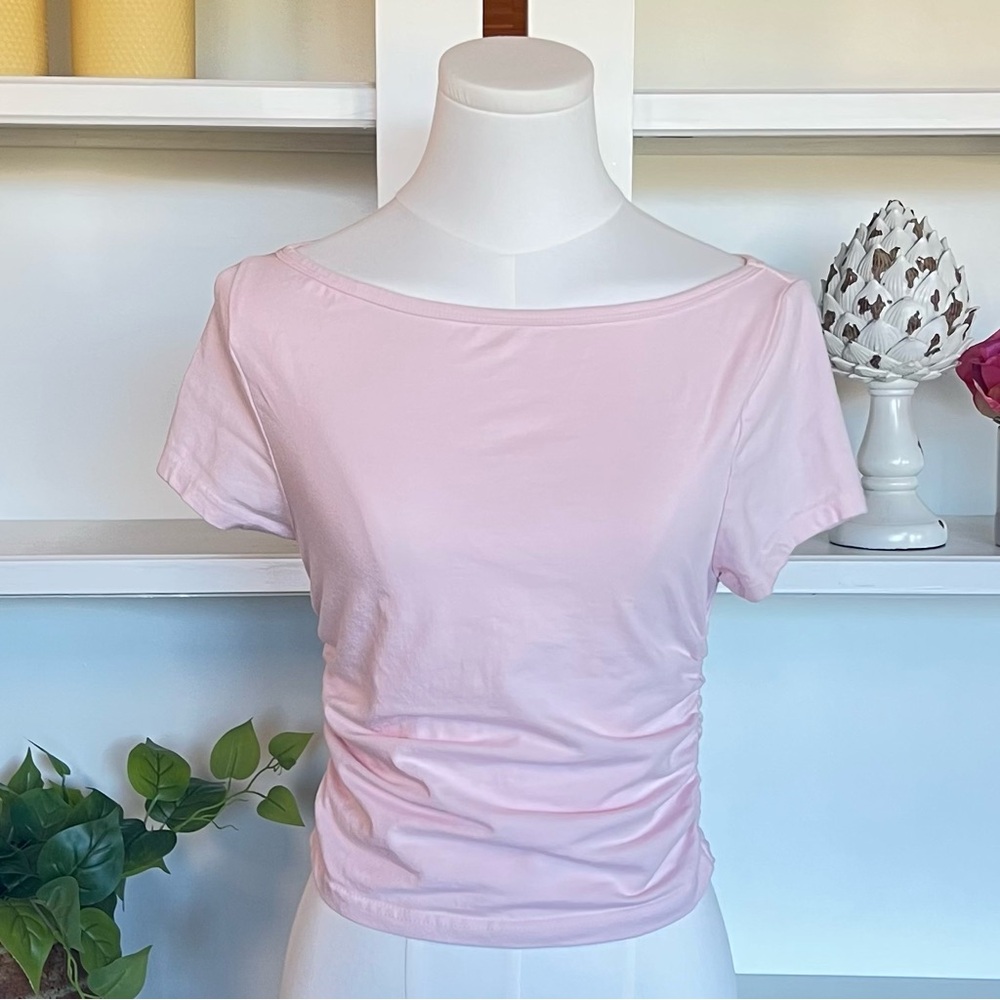 Justify Pink Girls T-shirt Ruched Top Size Large 💕